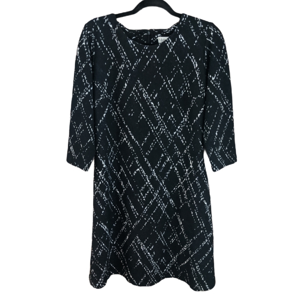 Neiman Marcus Fit and Flare Sleeved Pocket Dress Size Women's 10
